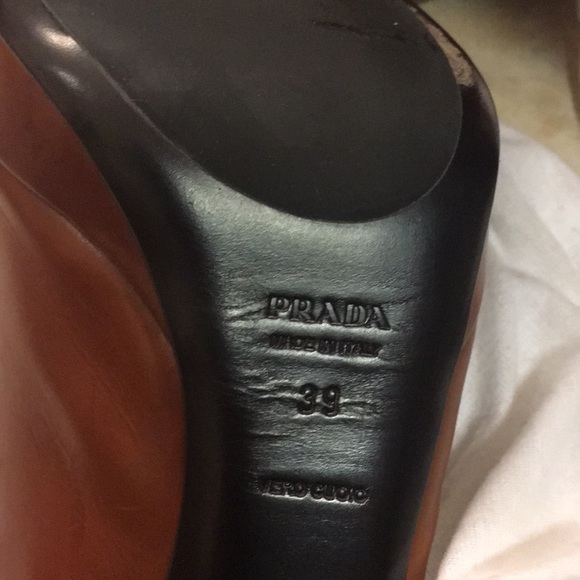 Prada Leather Platform Sling Back Pump - Picture 4 of 4